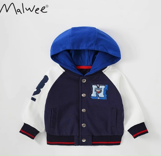 Бомбер с капюшоном детский