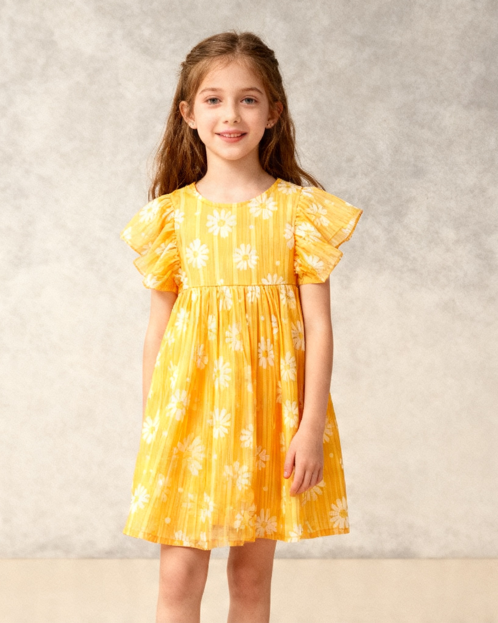 Нарядное оранжевое платье для девочки (