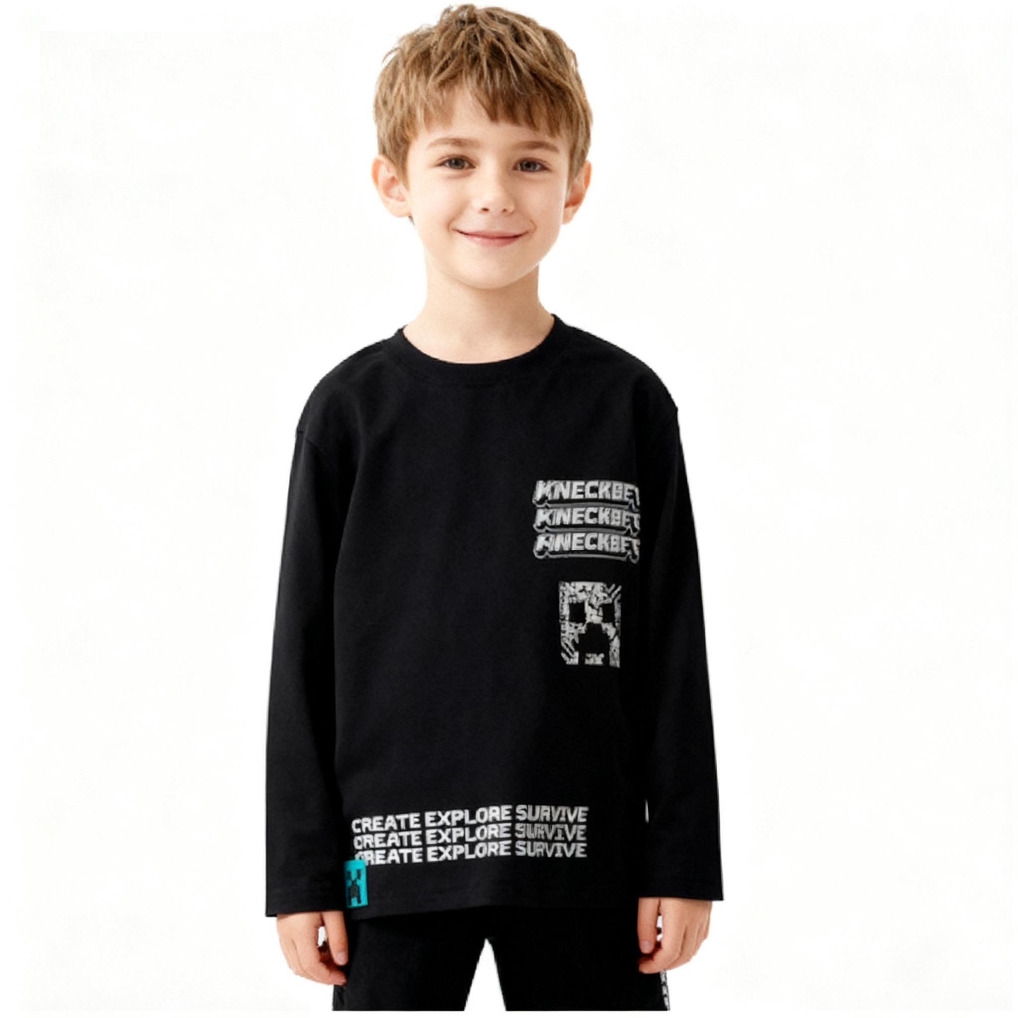 Детский лонгслив zara 'minecraft creeper'